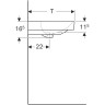 Тумба с раковиной GEBERIT SMYLE SQUARE 500,354.JR.1 90 500.251.01.1+ 500,354.JR.